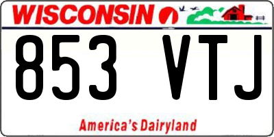WI license plate 853VTJ