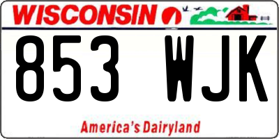 WI license plate 853WJK