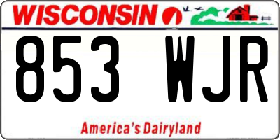 WI license plate 853WJR