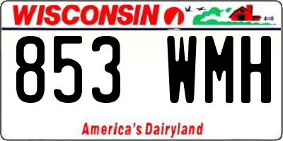 WI license plate 853WMH