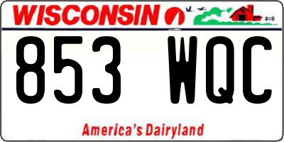 WI license plate 853WQC