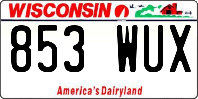 WI license plate 853WUX
