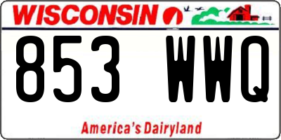 WI license plate 853WWQ