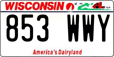 WI license plate 853WWY