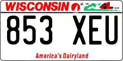 WI license plate 853XEU