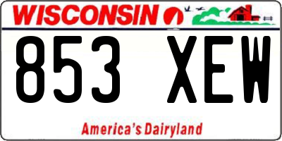 WI license plate 853XEW