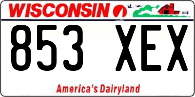WI license plate 853XEX