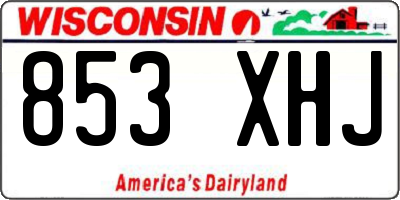 WI license plate 853XHJ
