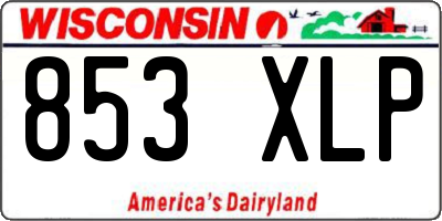 WI license plate 853XLP