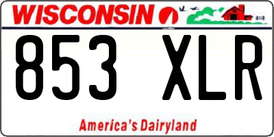 WI license plate 853XLR