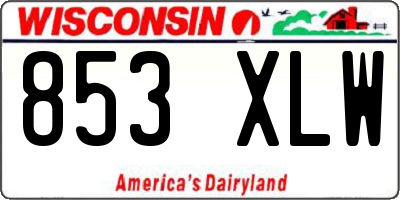 WI license plate 853XLW