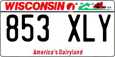 WI license plate 853XLY