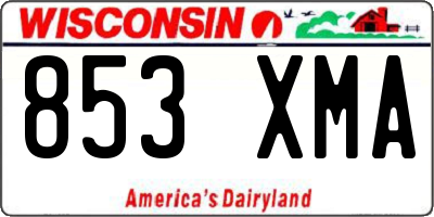 WI license plate 853XMA