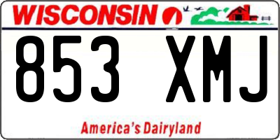 WI license plate 853XMJ