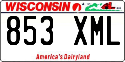 WI license plate 853XML