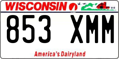 WI license plate 853XMM