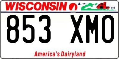 WI license plate 853XMO