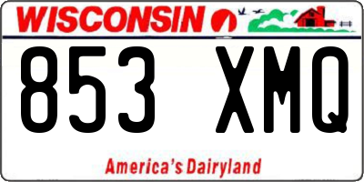 WI license plate 853XMQ