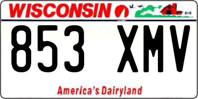 WI license plate 853XMV