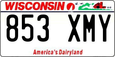 WI license plate 853XMY