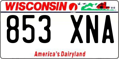 WI license plate 853XNA