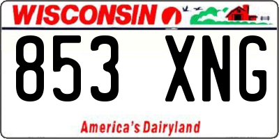 WI license plate 853XNG