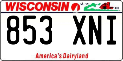 WI license plate 853XNI