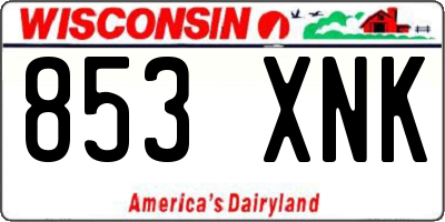 WI license plate 853XNK