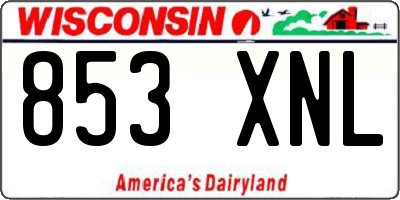 WI license plate 853XNL