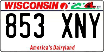 WI license plate 853XNY