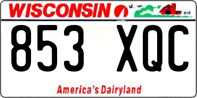 WI license plate 853XQC