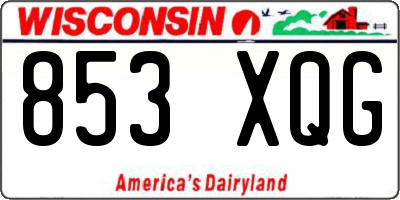WI license plate 853XQG