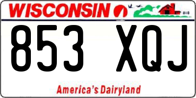 WI license plate 853XQJ