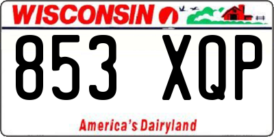 WI license plate 853XQP