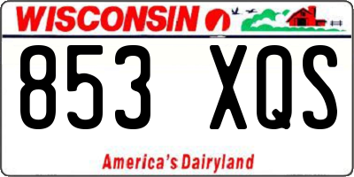 WI license plate 853XQS