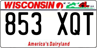 WI license plate 853XQT