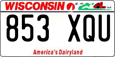 WI license plate 853XQU