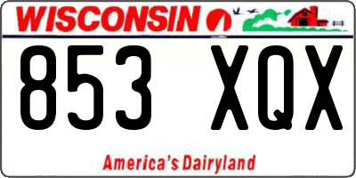 WI license plate 853XQX