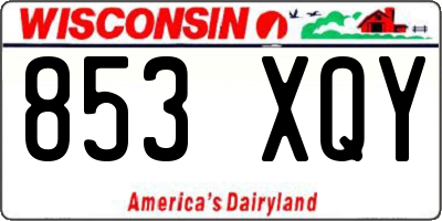 WI license plate 853XQY