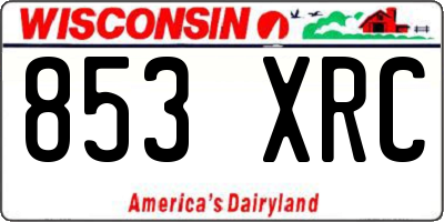 WI license plate 853XRC