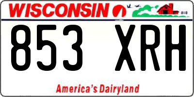 WI license plate 853XRH