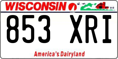 WI license plate 853XRI