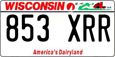 WI license plate 853XRR