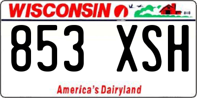 WI license plate 853XSH