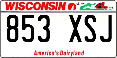 WI license plate 853XSJ