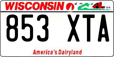 WI license plate 853XTA