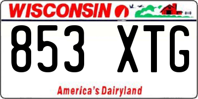 WI license plate 853XTG