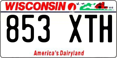 WI license plate 853XTH