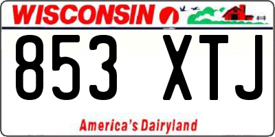 WI license plate 853XTJ