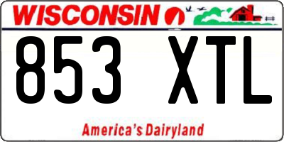 WI license plate 853XTL